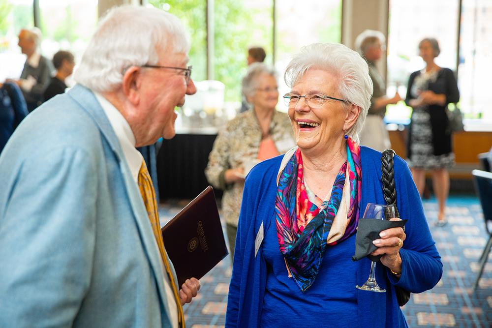 President Emeritus Don Lubbers and guest at Retiree Reception 2018